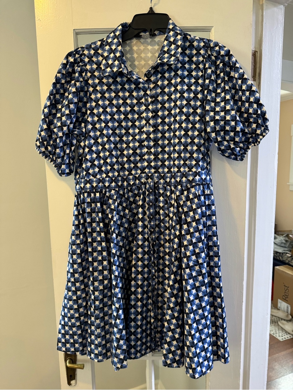 Kate Spade Patio Tile Shirtdress Size L